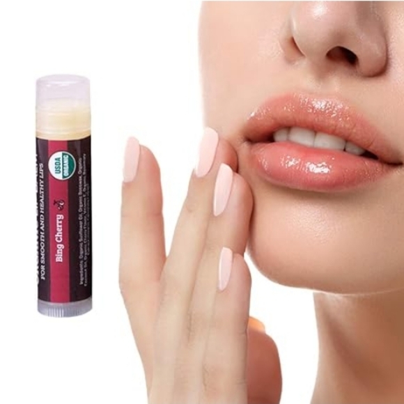 New 4 Pack Organic Best Lip Balm Repair Chapstick for Dry Cracked Lips Cherry - Picture 6 of 7